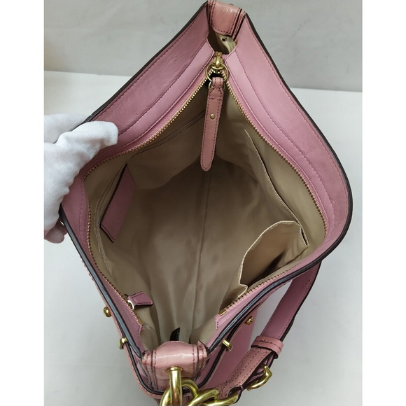 Coach Audrey Pink Leather Zipper Closure Hobo Shoulder bag - Picture 8 of 16